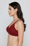 Zivame Double Layered Non Wired 3/4th Coverage Tshirt Bra - Red Dahlia — thumbnail 4